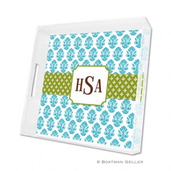 Lucite Tray – Beti Teal 1 Lucite Tray - Beti Teal