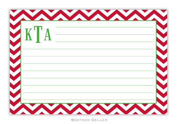 Recipe Cards – Chevron Red 1 Recipe Cards - Chevron Red